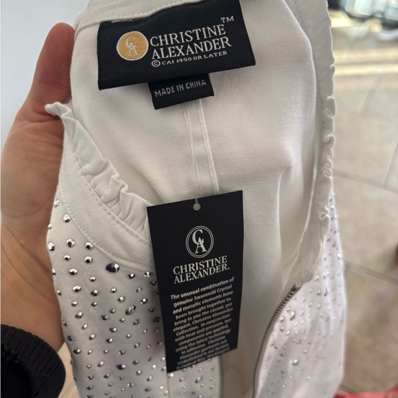 Christine Alexander White Jacket with Silver rhinestones - Picture 2 of 11